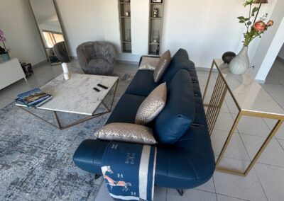 Salon meublé canapé et fauteuil Roche Bobois